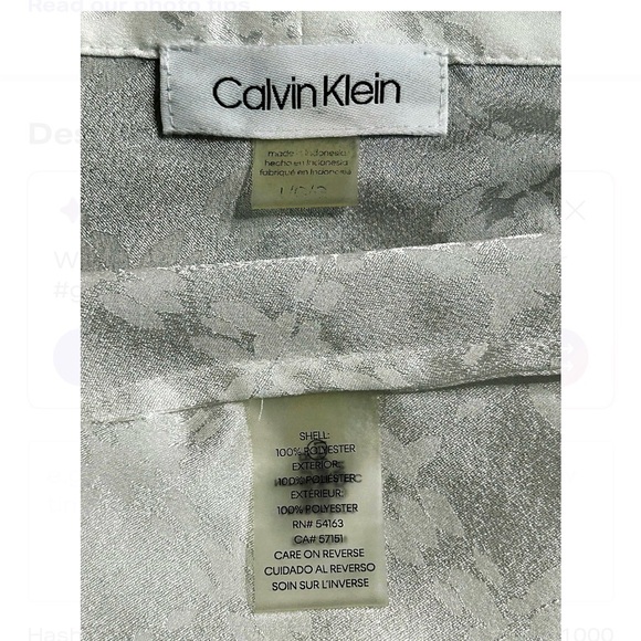 CALVIN KLEIN Textured White Sleeveless Blouse G, W/Tie Detail. Exelent Condit. - Picture 6 of 8